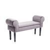 Picture of Gray velvet bench with WING armrests