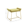 Picture of Megan velvet stool in green