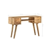 Picture of vidaXL Writing Desk Solid Mango Wood 45.3"x18.5"x30"