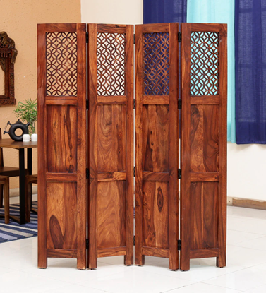 Picture of Florito Sheesham Wood Room Divider in Natural Finish