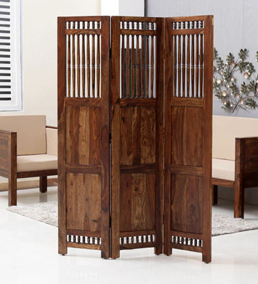 Picture of Taksh Sheesham Wood Room Divider in Natural Finish