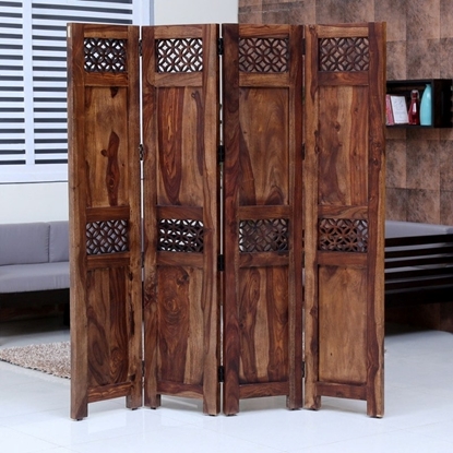 Picture of Florito Sheesham Wood Room Divider in Natural Finish