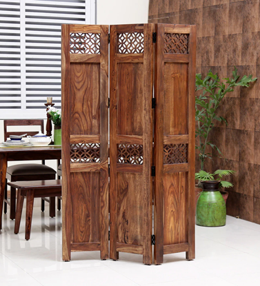 Picture of Florito Sheesham Wood Room Divider in Natural Finish