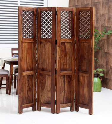 Picture of Florito Sheesham Wood Room Divider in Natural Finish