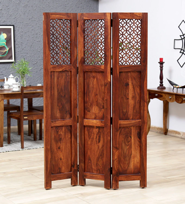 Picture of Florito Sheesham Wood Room Divider in Natural Finish