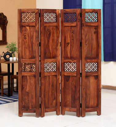 Picture of Florito Sheesham Wood Room Divider in Natural Finish