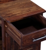 Picture of Solid Wood Shoe Rack with Seat in Provincial Teak Finish