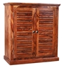 Picture of Solid Wood  2 Door Shoe Rack in Honey Finish