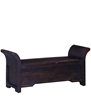 Picture of Solid Wood Bench With Storage in Warm Chestnut Finish