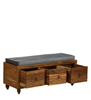 Picture of Solid  Teak Wood Ottoman In Provincial Teak Finish