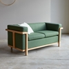 Picture of Yaman - Solid Acacia sofa and dark green fabric