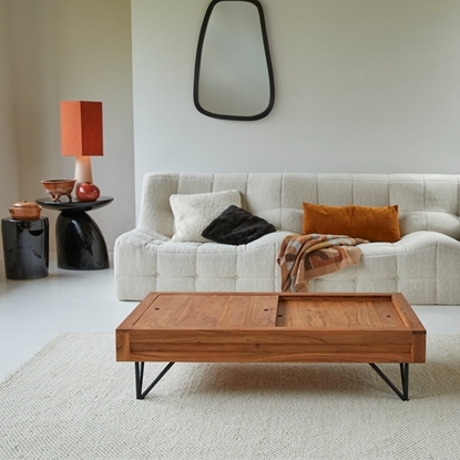 Picture of Drench -  Coffee table with storage in solid acacia wood