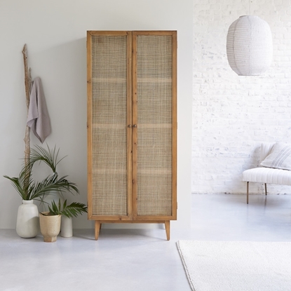 Picture of Ninon - Mango and rattan cabinet