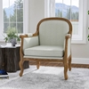 Picture of Rustic Solid Wood Upholstered Accent Chair