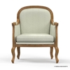 Picture of Rustic Solid Wood Upholstered Accent Chair