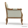 Picture of Rustic Solid Wood Upholstered Accent Chair