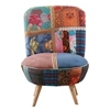 Picture of SOLID WOOD  Large Round Slipper Chair Short Splayed Legs