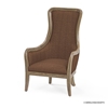 Picture of Solid Wood Transitional Upholstered Accent Chair