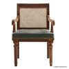 Picture of Solid Wood Rattan Back Upholstered Accent Chair