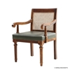 Picture of Solid Wood Rattan Back Upholstered Accent Chair