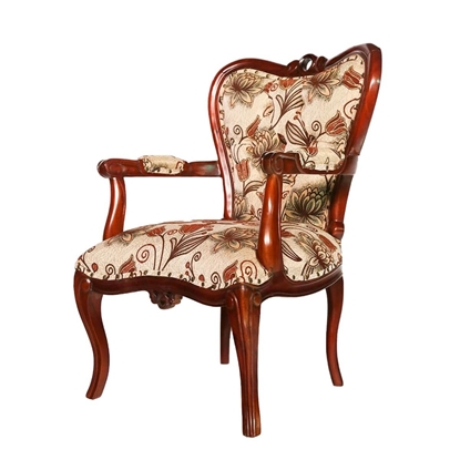 Picture of Sheesham Wood Handcrafted Upholstered Arm Chair