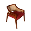 Picture of Rustic Teak Wood Woven Rattan Accent Chair