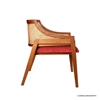 Picture of Rustic Teak Wood Woven Rattan Accent Chair