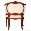 Picture of Sheesham Wood Louis XIV Upholstered Arm Chair