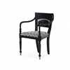 Picture of Solid Sheesham Wood Upholstered Accent Chair