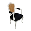 Picture of Black & White Accent Arm Chair