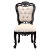 Picture of Solid Wood Upholstered Tufted Dining Accent Chair