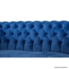 Picture of Solid Wood Living Room Blue Velvet Sofa