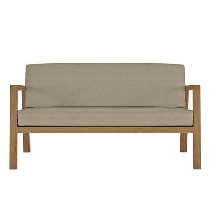 Picture of Solid Wood Outdoor 3 Seater Sofa