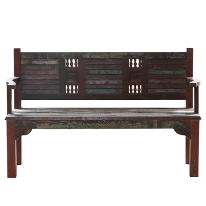 Picture of Solid Wood Slatted Bench