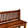 Picture of Solid Wood Rustic 57" Bench w Back