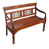 Picture of Solid Wood Iron Hand Crafted Indoor Outdoor Sofa Bench