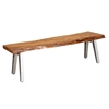 Picture of Solid Wood Bench with Iron Legs