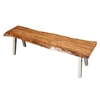 Picture of Solid Wood Bench with Iron Legs