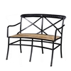 Picture of Solid Wood Iron Handcrafted Backrest Industrial Bench