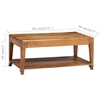 Picture of Harley Rectangular Solid Wood Coffee Table In Semi Gloss Finish