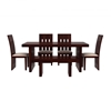 Picture of Asher Rosewood 6 Seater Dining Table With Set Of 4 Chairs And 1 Bench In Walnut Finish