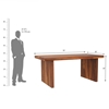 Picture of Cayman Rosewood 6 Seater Dining Table With Set Of 4 Chairs And 1 Bench In Honey Oak Finish