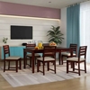 Picture of Fonteyn Rosewood 6 Seater Dining Table With Set Of 6 Chairs In Walnut Finish