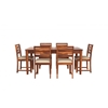 Picture of Fonteyn Rosewood 6 Seater Dining Table With Set Of 6 Chairs In Teak Finish