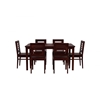 Picture of Danta Rosewood 6 Seater Dining Table With Set Of 6 Chairs In Walnut Finish