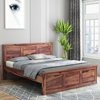 Picture of Stainfleld Solid Wood King Size Bed In Teak Finish