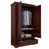 Picture of Dyson Solid Sheesham Wood 2 Door 1 Drawer Wardrobe In Mahogany Finish