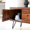 Picture of Kelpie Solid Sheesham Wood TV Unit  2 Drawer 2 Door  In Provincial Teak Finish