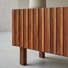 Picture of Elberta Solid Mango Wood TV Unit 3 Door In Provincial Teak Finish