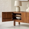 Picture of Elberta Solid Mango Wood TV Unit 3 Door In Provincial Teak Finish